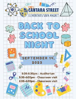 Back to school night flyer